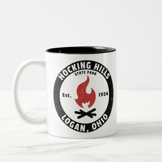 Hocking Hills State Park Tweekleurige Koffiemok (Links)