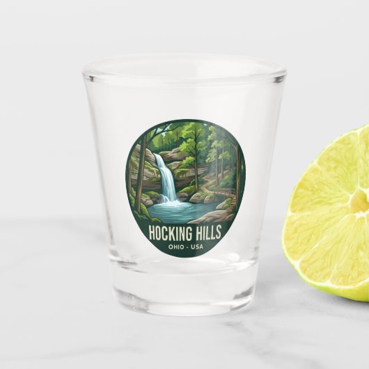 Hocking Hills USA Shot Glas (Voorkant)