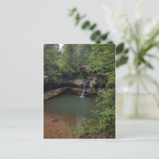 Hocking Hills Waterfall Briefkaart (Staand voorkant)