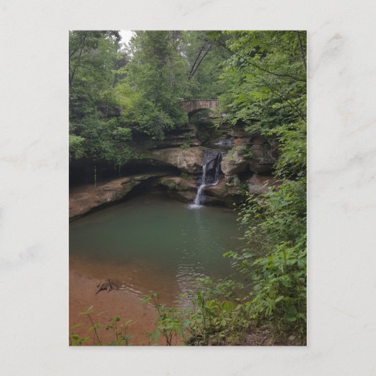 Hocking Hills Waterfall Briefkaart (Voorkant)
