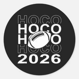 Hoco 2026 American Football Homecoming Spel Dag Ronde Sticker