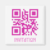 HOCO Uitnodiging, QR Code gecodeerd bericht.b Magneet (Voorkant)