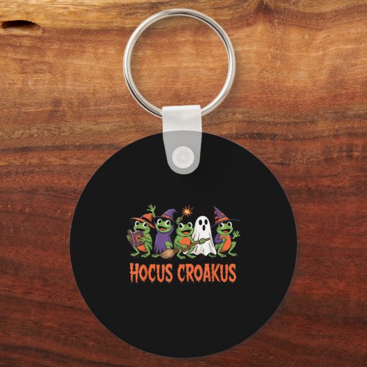 Hocus Croakus Frog Halloween Magic Spell Funny Wit Sleutelhanger (Voorkant)