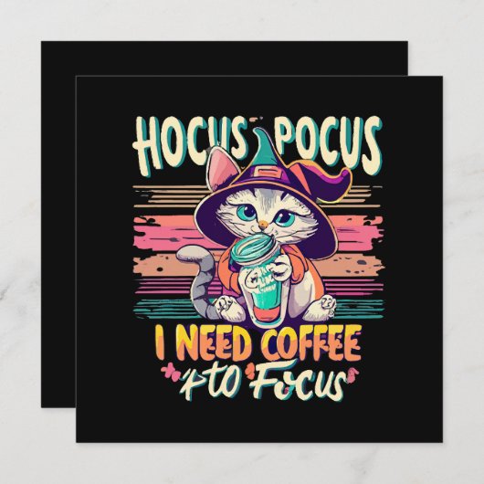 Hocus Focus - Ik heb koffie nodig om me te concent (Voorkant / Achterkant)