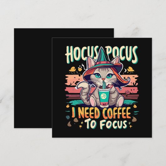 Hocus Focus - Ik heb koffie nodig om me te concent (Voorkant / Achterkant)