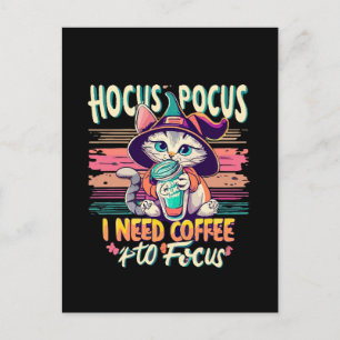 Hocus Focus - Ik heb koffie nodig om me te concent Briefkaart