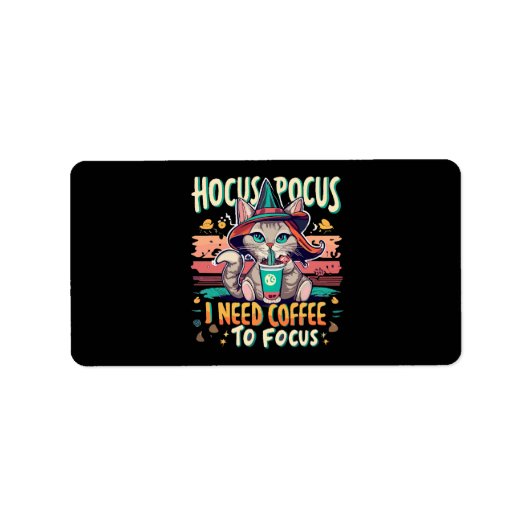 Hocus Focus - Ik heb koffie nodig om me te concent Etiket (Voorkant)