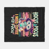 Hocus Focus - Ik heb koffie nodig om me te concent Fleece Deken (Voorkant (Horizontaal))