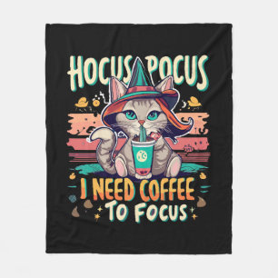 Hocus Focus - Ik heb koffie nodig om me te concent Fleece Deken