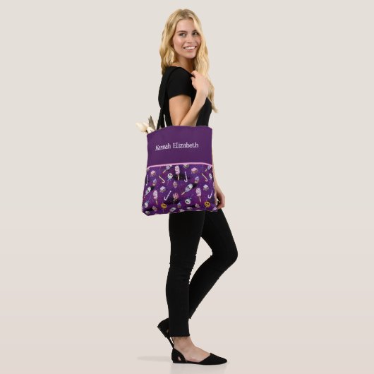 Hocus Halloween gepersonaliseerde naam Tote Bag (Op model)
