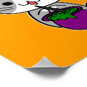 Hocus Pawcus - Gray Tabby Cat - Zwart schrijven Poster (Hoek)