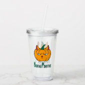 Hocus pawcus Halloween pompoen gember kat magie Acryl Drinkbeker (Achterkant)
