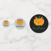 Hocus pawcus Halloween pompoen gember kat magie Confetti (Achterkanten)