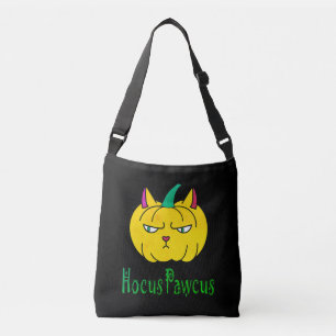 Hocus pawcus Halloween pompoen gember kat magie Crossbody Tas