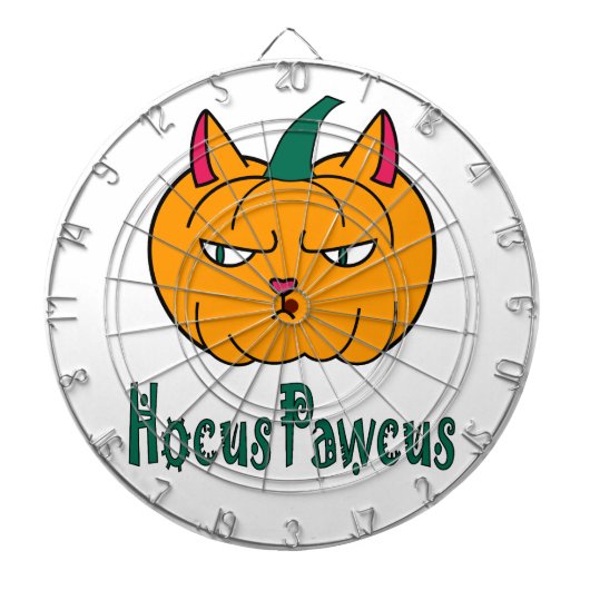 Hocus pawcus Halloween pompoen gember kat magie Dartbord (Voorkant)