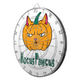 Hocus pawcus Halloween pompoen gember kat magie Dartbord (Voorkant Rechts)