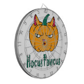 Hocus pawcus Halloween pompoen gember kat magie Dartbord (Voorkant Links)