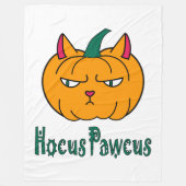 Hocus pawcus Halloween pompoen gember kat magie Fleece Deken (Voorkant)