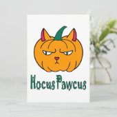 Hocus pawcus Halloween pompoen gember kat magie Kaart (Staand voorkant)