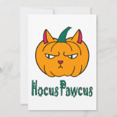 Hocus pawcus Halloween pompoen gember kat magie Kaart (Achterkant)