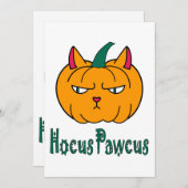 Hocus pawcus Halloween pompoen gember kat magie Kaart (Voorkant / Achterkant)