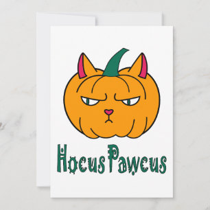 Hocus pawcus Halloween pompoen gember kat magie Kaart