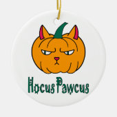 Hocus pawcus Halloween pompoen gember kat magie Keramisch Ornament (Voorkant)