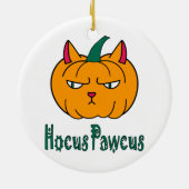 Hocus pawcus Halloween pompoen gember kat magie Keramisch Ornament (Achterkant)