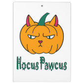 Hocus pawcus Halloween pompoen gember kat magie Klembord (Achterkant)