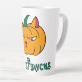 Hocus pawcus Halloween pompoen gember kat magie Latte Mok (Rechterhoek)