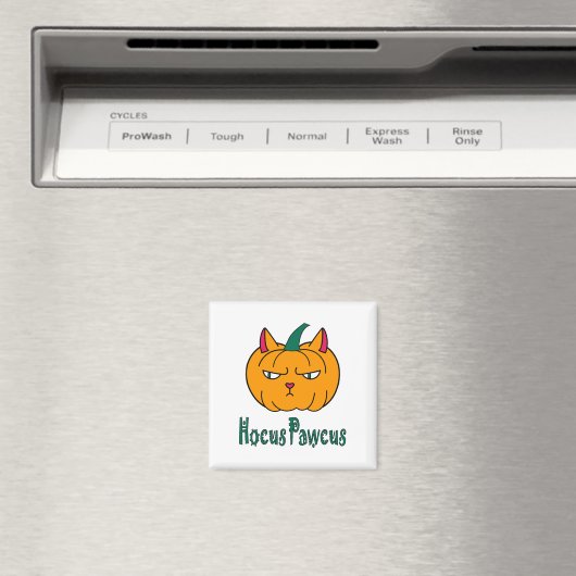 Hocus pawcus Halloween pompoen gember kat magie Magneet (Insitu (Vaatwasser))