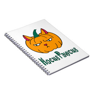 Hocus pawcus Halloween pompoen gember kat magie Notitieboek