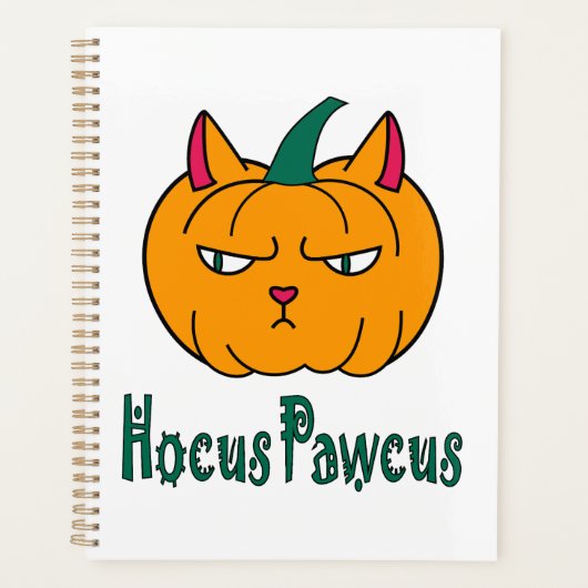 Hocus pawcus Halloween pompoen gember kat magie Planner (Voorkant)