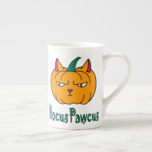 Hocus pawcus Halloween pompoen gember kat magie Porselein Kop