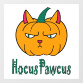 Hocus pawcus Halloween pompoen gember kat magie Raamsticker (Vel)