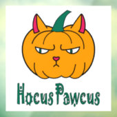 Hocus pawcus Halloween pompoen gember kat magie Raamsticker (Vel 3)