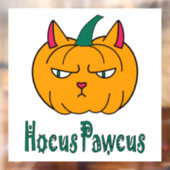 Hocus pawcus Halloween pompoen gember kat magie Raamsticker (Vel 2)