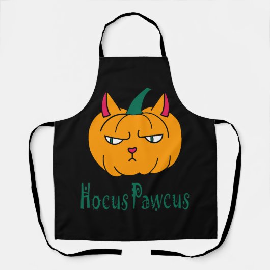 Hocus pawcus Halloween pompoen gember kat magie Schort (Voorkant)