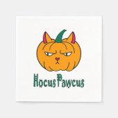 Hocus pawcus Halloween pompoen gember kat magie Servet (Voorkant)