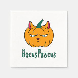Hocus pawcus Halloween pompoen gember kat magie Servet