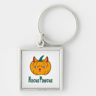 Hocus pawcus Halloween pompoen gember kat magie Sleutelhanger