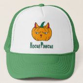 Hocus pawcus Halloween pompoen gember kat magie Trucker Pet (Voorkant)