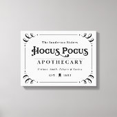 Hocus Pocus Apothecary Black en White Halloween Canvas Afdruk (Voorkant)
