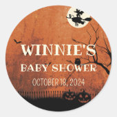 Hocus Pocus Baby shower Circle Sticker (Voorkant)