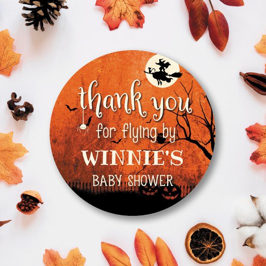 Hocus Pocus Baby shower Circle Sticker