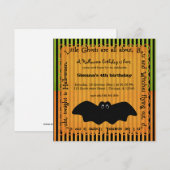Hocus Pocus Bat Birthday Kaart (Voorkant / Achterkant)