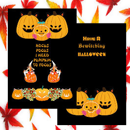 Hocus Pocus Bewitching Halloween Pumpkins Spooky Kaart