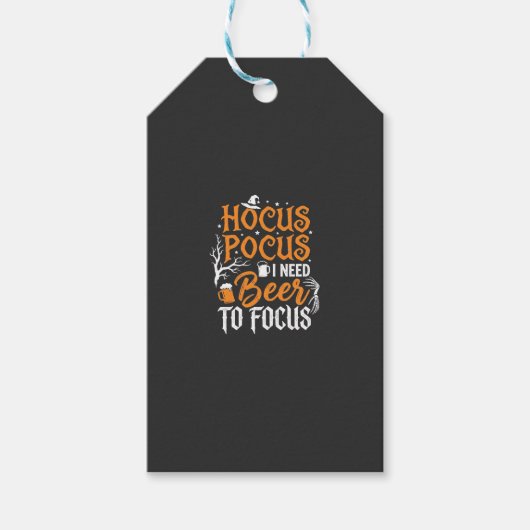 Hocus Pocus Bier Halloween Ontwerp_1 Cadeaulabel (Voorkant)