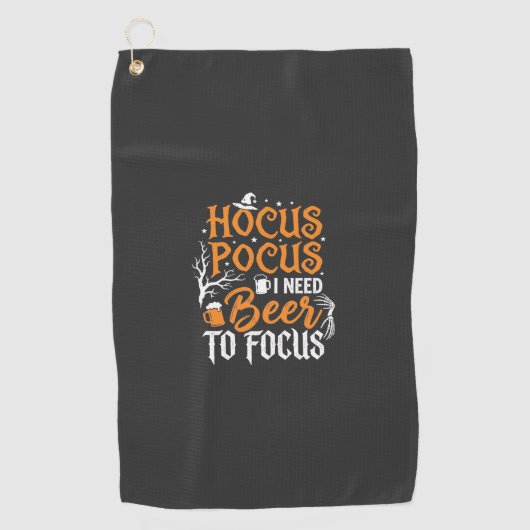 Hocus Pocus Bier Halloween Ontwerp_1 Golfhanddoek (Voorkant)