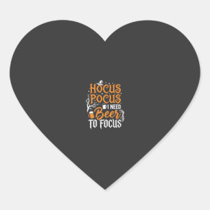 Hocus Pocus Bier Halloween Ontwerp_1 Hart Sticker